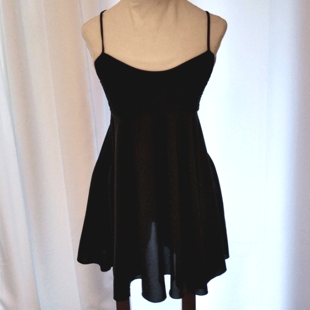 Victoria's Secret Black W Lace Camisole Mini Nightie Vintage Sz S Vnt